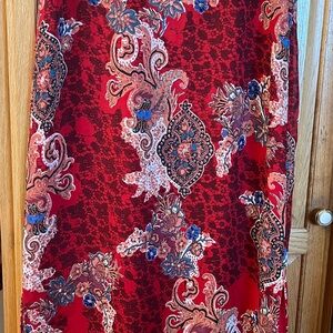 Carole Anderson Vintage Long beaded evening silk skirt size medium, pre-owned